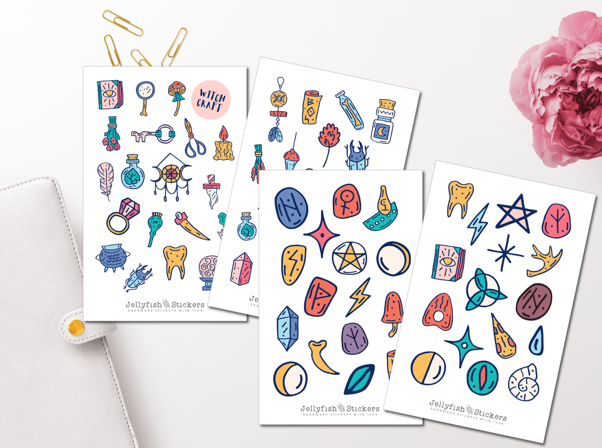 Halloween colorful sticker set